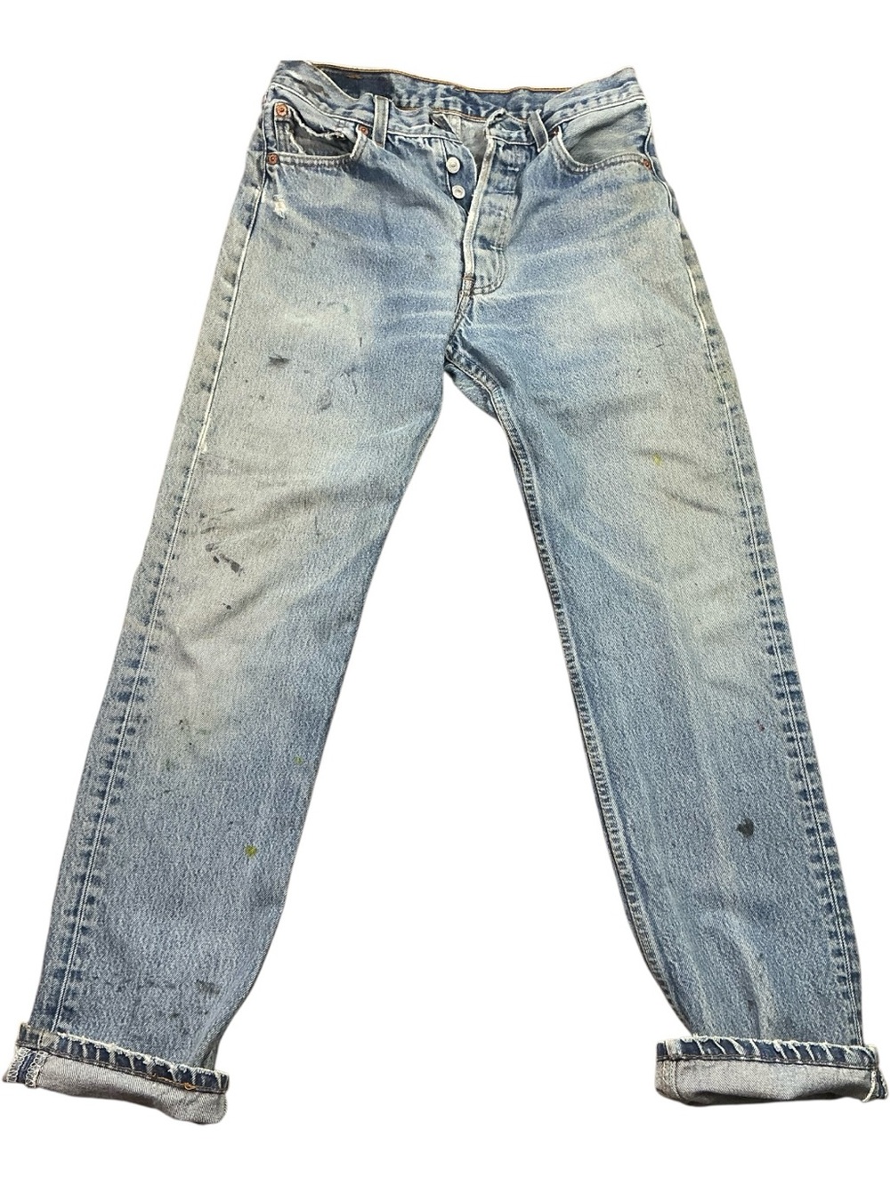 Vintage Levi’s 501XX button fly med/light wash straight leg jeans 27 x 30 USA
